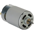 555 motor with metal cylindrical body, vented front plate and output shaft