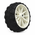 Wheel 51 with broad black tyre and pale spoked hub
