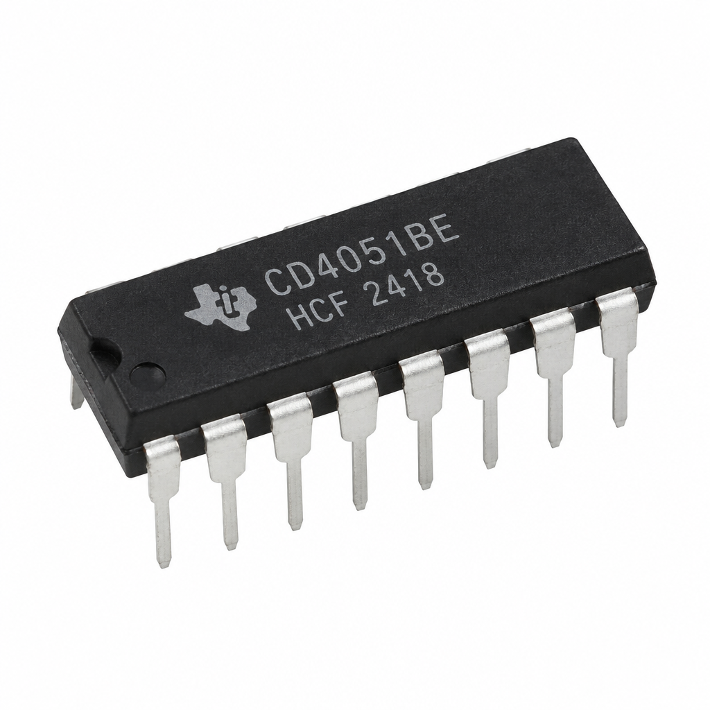 CD4051 8-Channel Analog Multiplexer CMOS IC DIP-16
