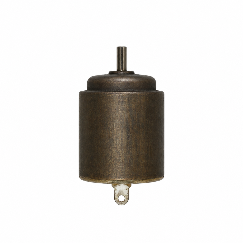 Round Motor 265 with dark cylindrical housing, top shaft and lower terminal tab